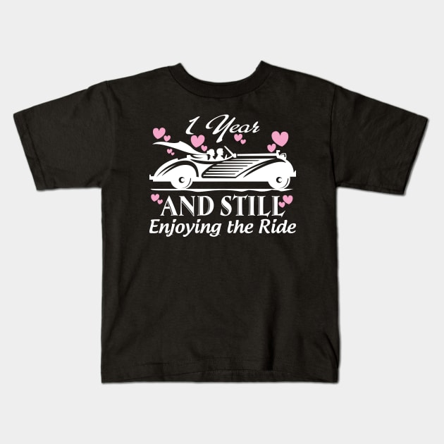 Anniversary Gift 1 years Wedding Marriage Kids T-Shirt by bestsellingshirts